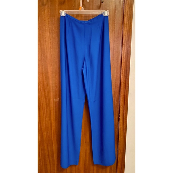 White & Blue Vietnamese Ao Dai Dress + Pants - Picture 7 of 7